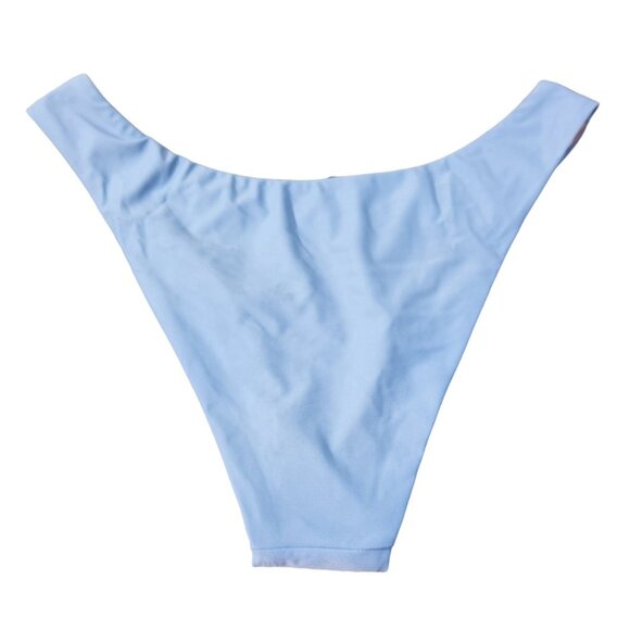 J Crew Blue Curved Waist Cheeky Bikini Bottom BC125 New With Tags Womens Size S - Picture 2 of 16